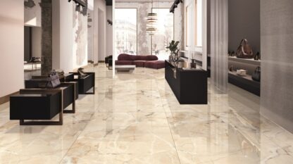 Pura Beige Porcelain Tile 32"x32" Floor and Walls