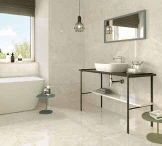 Crepusculo Cream Porcelain Tile at The Flooring District