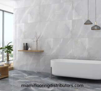 Boston Blue 32x64 inch | Polished Marble Look | Floor Tile