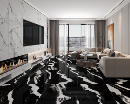 Odila Panda Black 24x48 inch | Floor Tile