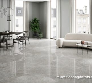 Aran Grey Polished 24x48 | Porcelain Tile | Marble Look