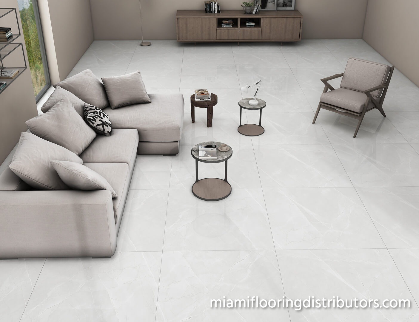 Armani Bianco Polished 40x40 | Porcelain Tile | Marble Look