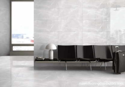 Earthstone White Polished 24X48 | Porcelain Tile | Marble Look