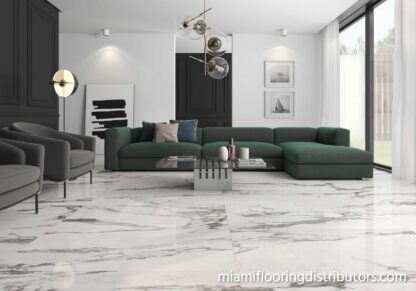 Altissimo White Brillo 24x48 | Porcelain Tile | Marble Look