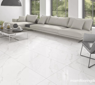 Essential White 24x48 | Porcelain Tile | Marble Look