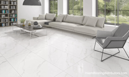 Essential White 24x48 | Porcelain Tile | Marble Look