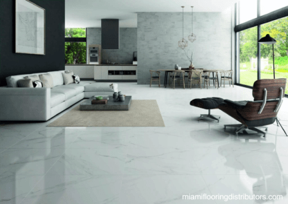 Naos Alpine Pulido 32x32 | Porcelain Tile | Marble Look