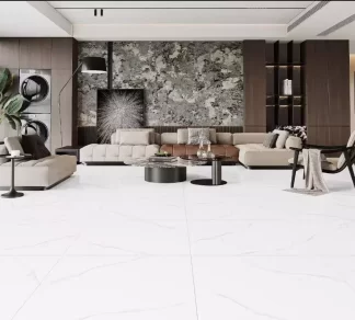 CALACATTA QUEEN, White Porcelain Tile, Tile, Flooring Tile, Porcelain 32"x32", High Glossy Finish, Rectified Edges