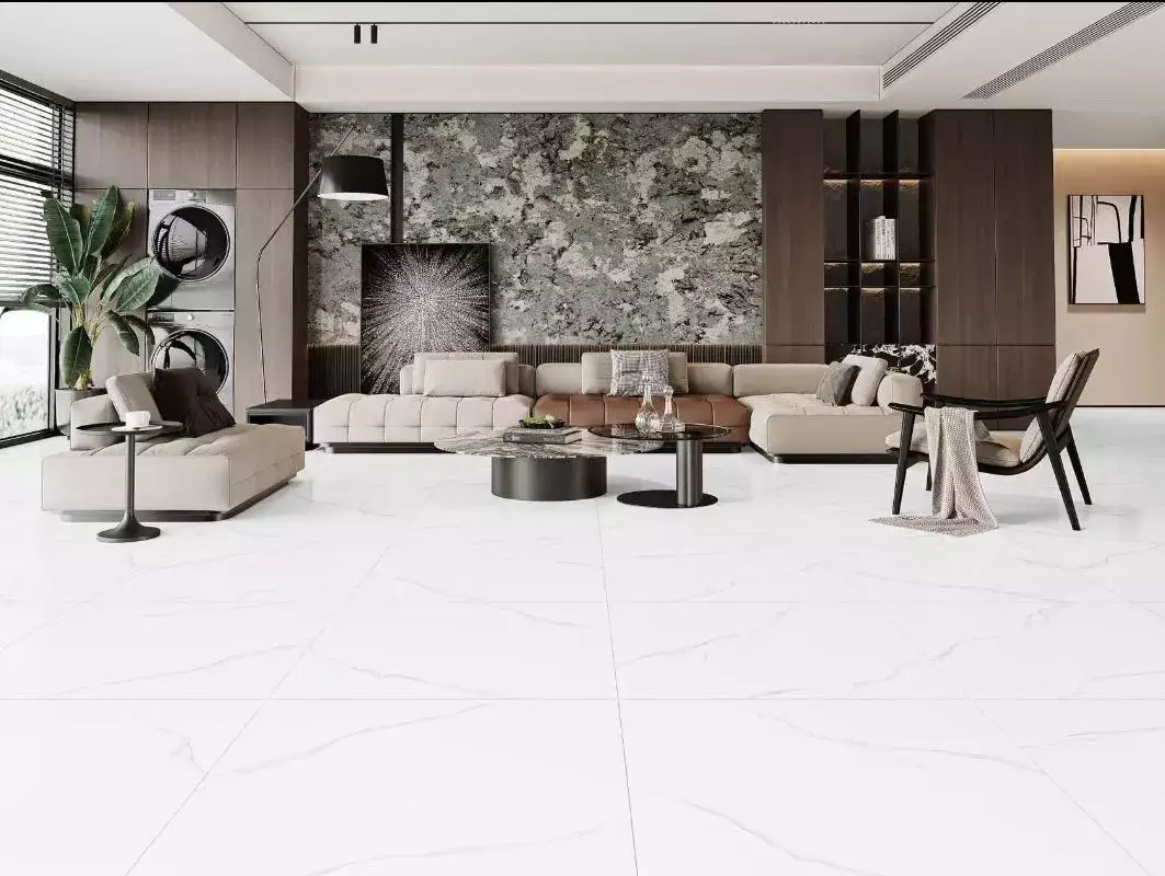 CALACATTA QUEEN, White Porcelain Tile, Tile, Flooring Tile,  Porcelain 32"x32",  High Glossy Finish,  Rectified Edges